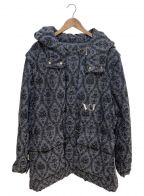UNDERCOVERアンダーカバー）の古着「19AW ×VALENTINO ウール刺繍中綿入りジャケット」｜ネイビー