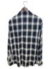 CELINE (セリーヌ) レーヨンチェックシャツ ブラック×ホワイト サイズ:L：39800円