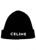 CELINEセリーヌ）の古着「21AW エンブロイダリー ニット帽」｜ブラック