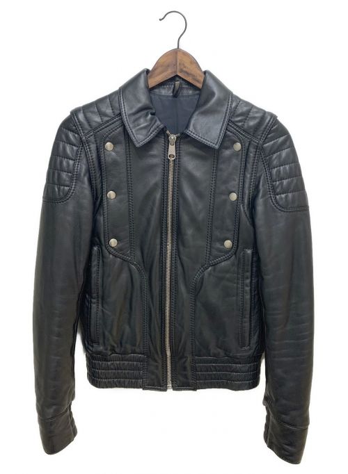 DIOR HOMME（ディオール オム）DIOR HOMME (ディオール オム) 2wayバイカーレザージャケット ブラック サイズ:40の古着・服飾アイテム