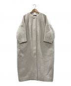 TSURU by MARIKO OIKAWA（ツルバイマリコオイカワ）の古着「パールノーカラーコート」｜アイボリー
