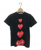 PLAY COMME des GARCONS（）の古着「プリントカットソー」｜ブラック