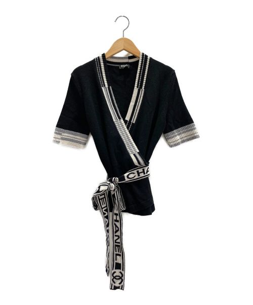 CHANEL（シャネル）CHANEL (シャネル) カシミヤカシュクールニット ブラック サイズ:38の古着・服飾アイテム