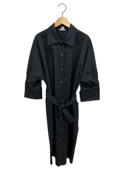 HERMES（エルメス）HERMES (エルメス) シャツワンピース ブラック サイズ:36の古着・服飾アイテム