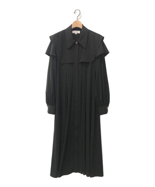 ENFOLD（エンフォルド）ENFOLD (エンフォルド) ストレッチツイル BLOUSE DRESS ブラック サイズ:38の古着・服飾アイテム