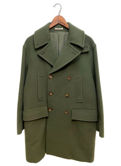AURALEE（オーラリー）AURALEE (オーラリー) BEAVER MELTON P-COAT グリーン サイズ:3の古着・服飾アイテム