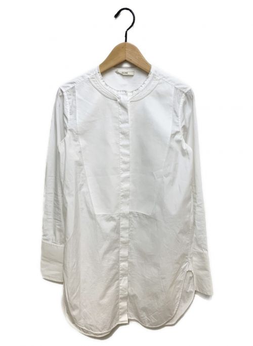 CELINE（セリーヌ）CELINE (セリーヌ) ノーカラータキシードシャツ ホワイト サイズ:34の古着・服飾アイテム
