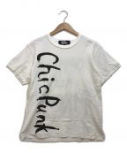 COMME des GARCONS BLACKMARKETコムデギャルソンブラックマーケット）の古着「Chic PunkプリントTシャツ」｜ホワイト