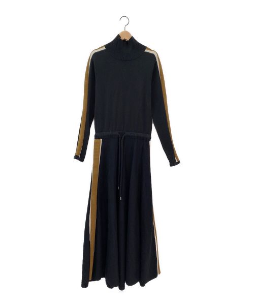 PAMEO POSE（パメオポーズ）PAMEO POSE (パメオポーズ) Side Line Knit Dress ブラック サイズ:FREEの古着・服飾アイテム