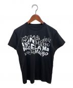 Maison Margiela（メゾンマルジェラ）の古着「21SS ディストーテッドロゴTシャツ」｜ブラック