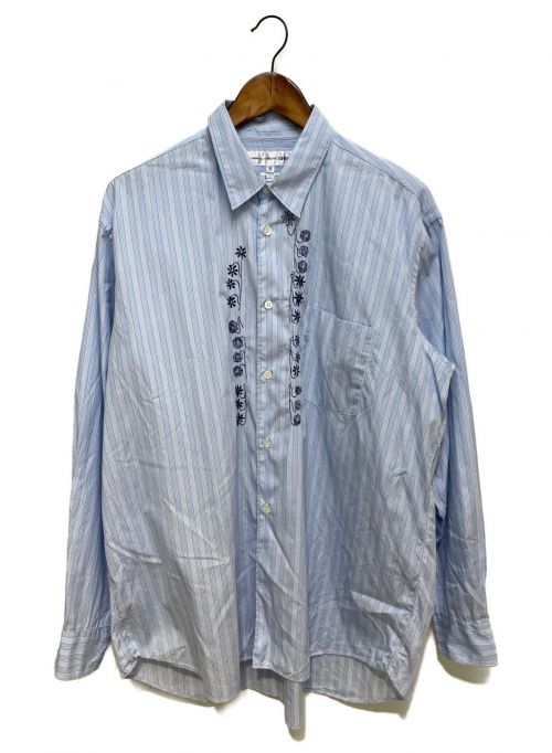 COMME des GARCONS SHIRT（コムデギャルソンシャツ）COMME des GARCONS SHIRT (コムデギャルソンシャツ) 刺繍シャツ AD1994 ブルー サイズ:Mの古着・服飾アイテム