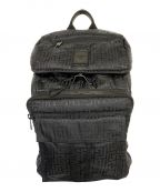 BALMAINバルマン）の古着「Nylon backpack with bicolor Balmain monogram」｜ブラック