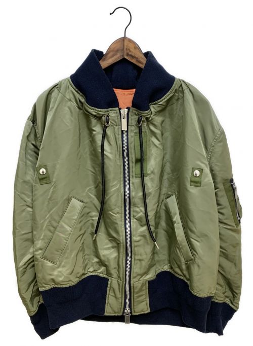 sacai（サカイ）sacai (サカイ) MA-1×Melton Jacket オリーブ サイズ:1の古着・服飾アイテム