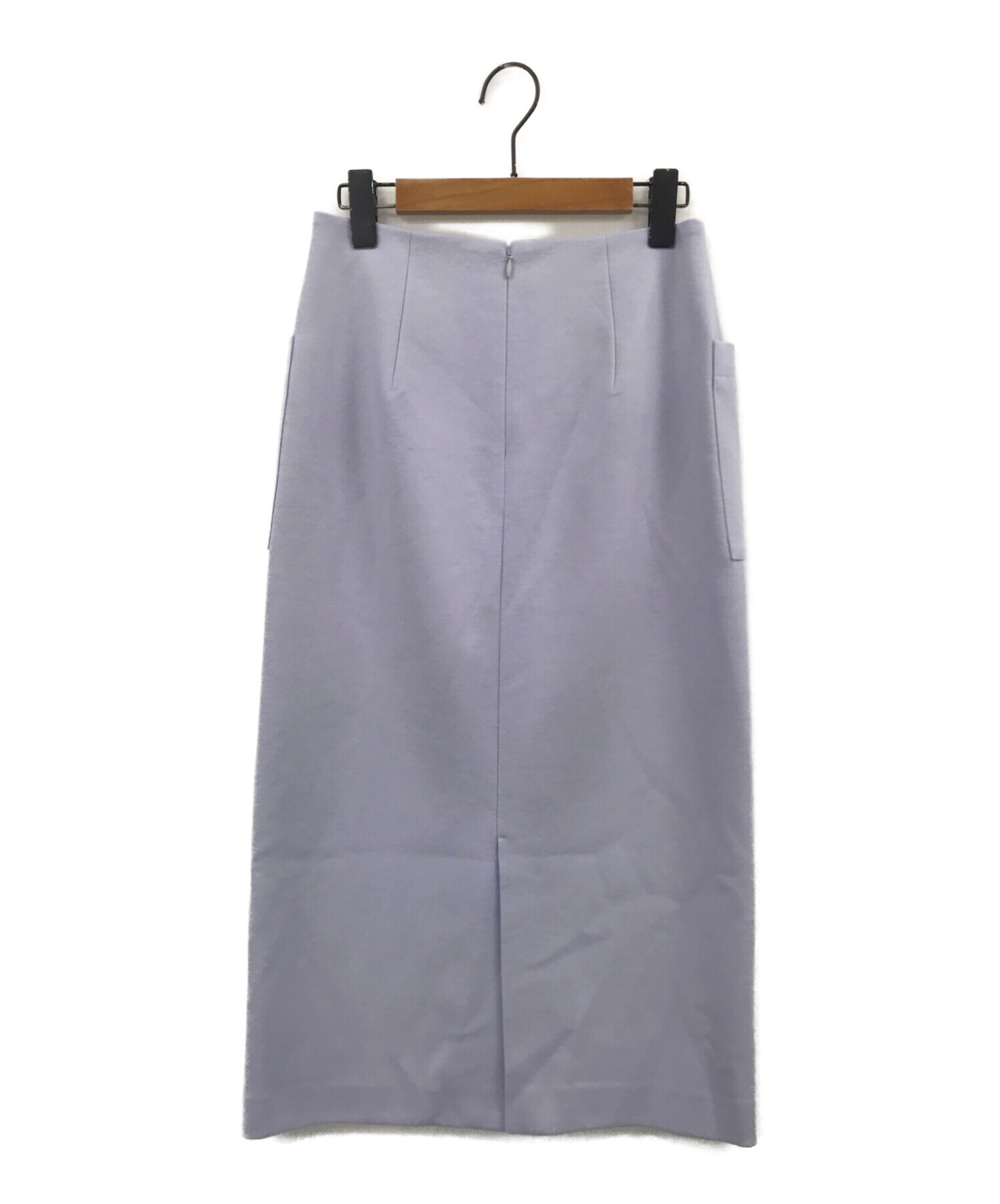 ANAYI (アナイ) メルトンスムースポケットスカート ライトブルー サイズ:38 未使用品