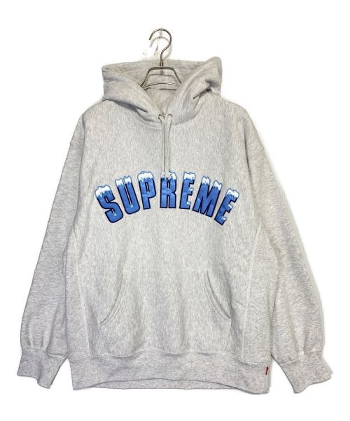 SUPREME（シュプリーム）SUPREME (シュプリーム) Icy Arc Hooded Sweatshirt グレー×ブルー サイズ:Lの古着・服飾アイテム