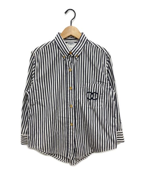 CHANEL（シャネル）CHANEL (シャネル) ヴィンテージストライプシャツ サイズ:40の古着・服飾アイテム