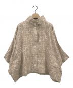 CLANE（）の古着「SEE-THROUGH CHECK OVER SHRIT JACKET / ジャケット」｜ピンク