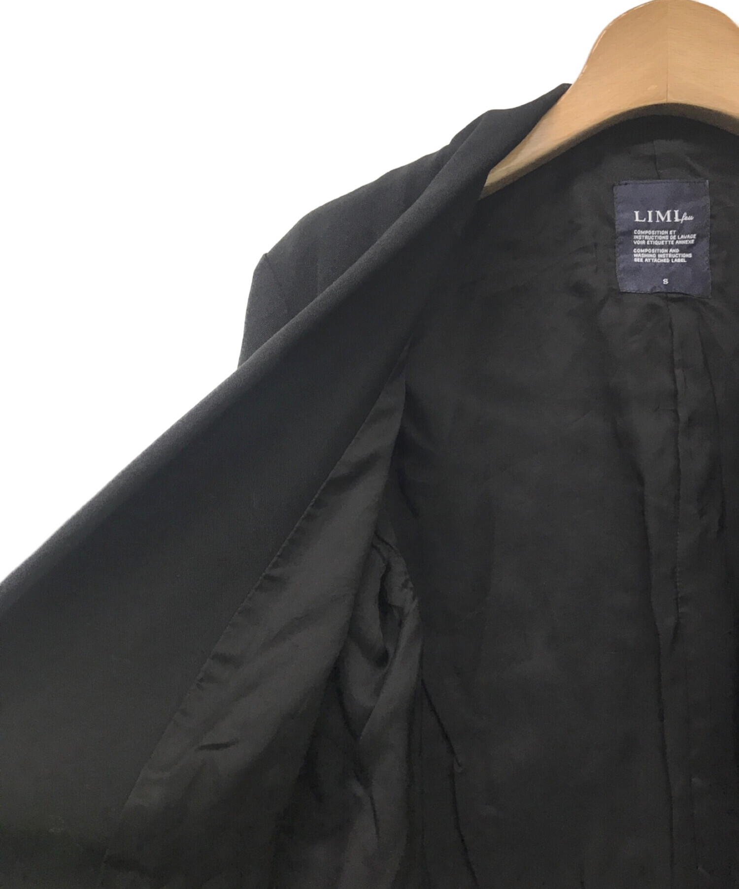 LIMI feu (リミフゥ) ウールショートジャケット ブラック サイズ:S