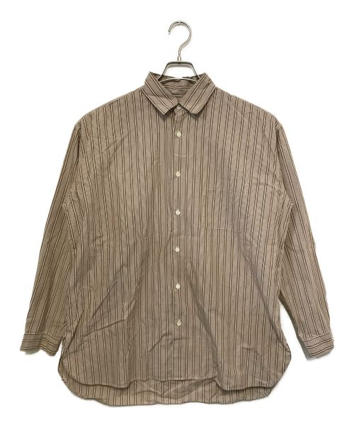 MARKA（マーカ）MARKA (マーカ) ストライプシャツ ブラウン サイズ:1の古着・服飾アイテム