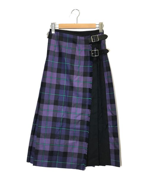O'NEIL OF DUBLIN（オニールオブダブリン）O'NEIL OF DUBLIN (オニールオブダブリン) チェックキルトスカート パープル サイズ:40の古着・服飾アイテム