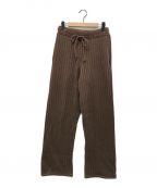 ATON（エイトン）の古着「CASHMERE WOOL WIDE EASY PANTS」｜ブラウン