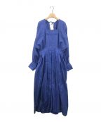 JUN MIKAMI（ジュン ミカミ）の古着「アルモブロードスクエアネックドレス」｜ブルー