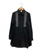 noir kei ninomiya（ノワール ケイ ニノミヤ）の古着「装飾シャツ」｜ブラック