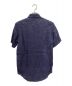 finamore (フィナモレ) ワイドカラー 半袖リネンシャツ ネイビー サイズ:37/14　1/2：7800円