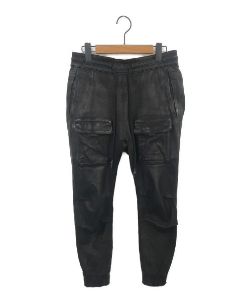 ripvanwinkle（リップヴァンウィンクル）ripvanwinkle (リップヴァンウィンクル) BUSH LEATHER PANTS ブラック サイズ:4の古着・服飾アイテム