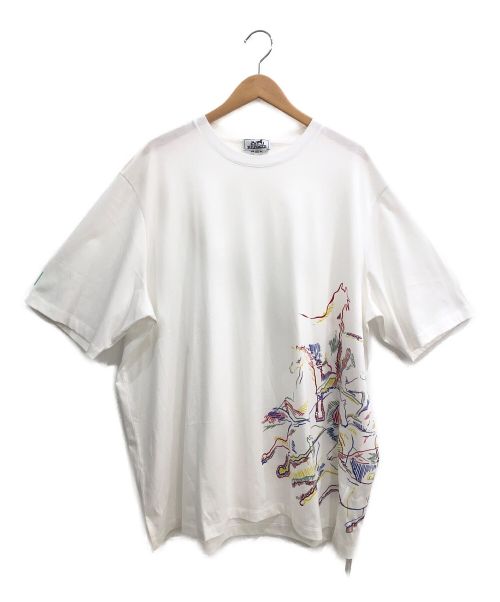 HERMES（エルメス）HERMES (エルメス) カヴァルカードTシャツ ホワイト サイズ:XXXL 未使用品の古着・服飾アイテム