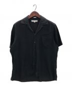 INDIVIDUALIZED SHIRTSインディビジュアライズドシャツ）の古着「オープンカラーリネンシャツ」｜ブラック