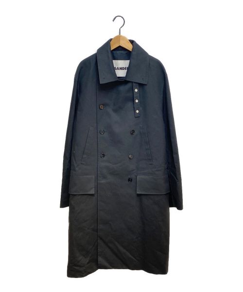 JIL SANDER（ジルサンダー）JIL SANDER (ジルサンダー) ハーフライトニングコットントレンチコート ブラック サイズ:48の古着・服飾アイテム