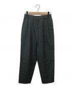 ATON）の古着「easy tapered pants」｜ダークグリーン