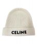 CELINE（セリーヌ）の古着「エンブロイダリーニット帽」｜ホワイト