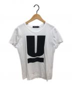 UNDERCOVER）の古着「UロゴプリントTシャツ」｜ホワイト