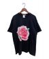 yohji yamamoto+noir（ヨウジヤマモトプリュスノアール）の古着「20SS ×内田すずめ 薔薇と蜂プリントTシャツ」｜ブラック