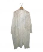 JURGEN LEHL（ヨーガンレール）の古着「刺繍シアーロングカーディガン」｜ホワイト