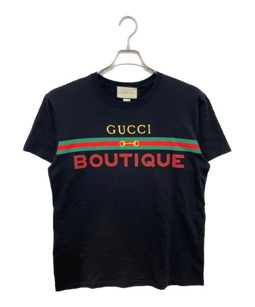 GUCCI（グッチ）GUCCI (グッチ) オーバーサイズロゴTシャツ ブラック サイズ:XSの古着・服飾アイテム