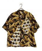CMMN SWDN（コモンスウェーデン）の古着「Leaf Shirt Leaf」｜ブラウン×イエロー