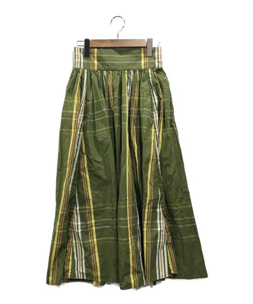 BEAMS BOY（ビームスボーイ）BEAMS BOY (ビームスボーイ) ビッグタータンスカート グリーン サイズ:表記なしの古着・服飾アイテム