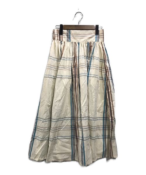 BEAMS BOY（ビームスボーイ）BEAMS BOY (ビームスボーイ) ビッグタータンスカート オフホワイト サイズ:表記なしの古着・服飾アイテム