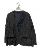 COMOLI（）の古着「コットンサテンハンティングジャケット」｜ブラック