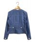 ANAYI (アナイ) デニムライクノーカラージャケット ブルー サイズ:38：3480円