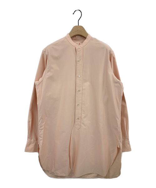 BACCA（バッカ）BACCA (バッカ) コットンバックサテンスタンドカラーロングシャツ ピンク サイズ:36の古着・服飾アイテム