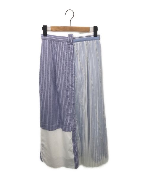 AULA AILA（アウラアイラ）AULA AILA (アウラアイラ) リメイクシャツスカート パープル サイズ:1の古着・服飾アイテム