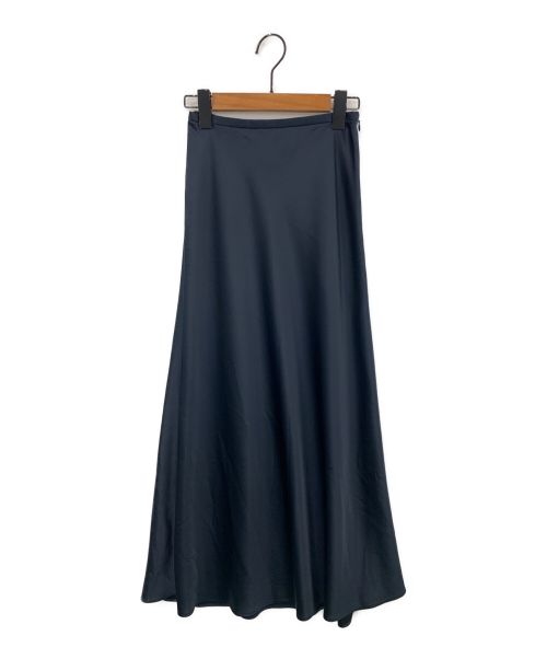 STRASBURGO（ストラスブルゴ）STRASBURGO (ストラスブルゴ) サテンスカート ネイビー サイズ:38の古着・服飾アイテム