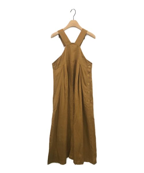 WANDERUNG（ワンデルング）WANDERUNG (ワンデルング) リネンワンピース ブラウン サイズ:ONEの古着・服飾アイテム