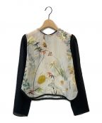 Mame Kurogouchi（マメクロゴウチ）の古着「Floral Lame Print Tops」