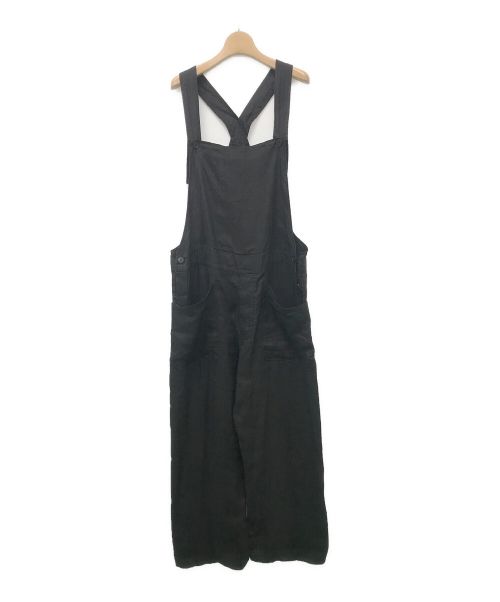 YAECA（ヤエカ）YAECA (ヤエカ) リネンオーバーオール ブラック サイズ:Mの古着・服飾アイテム