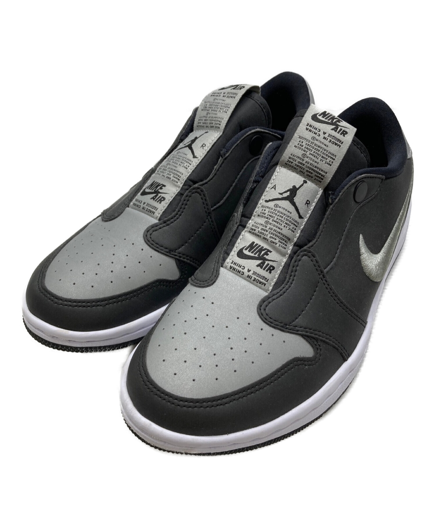 black jordan slip ons